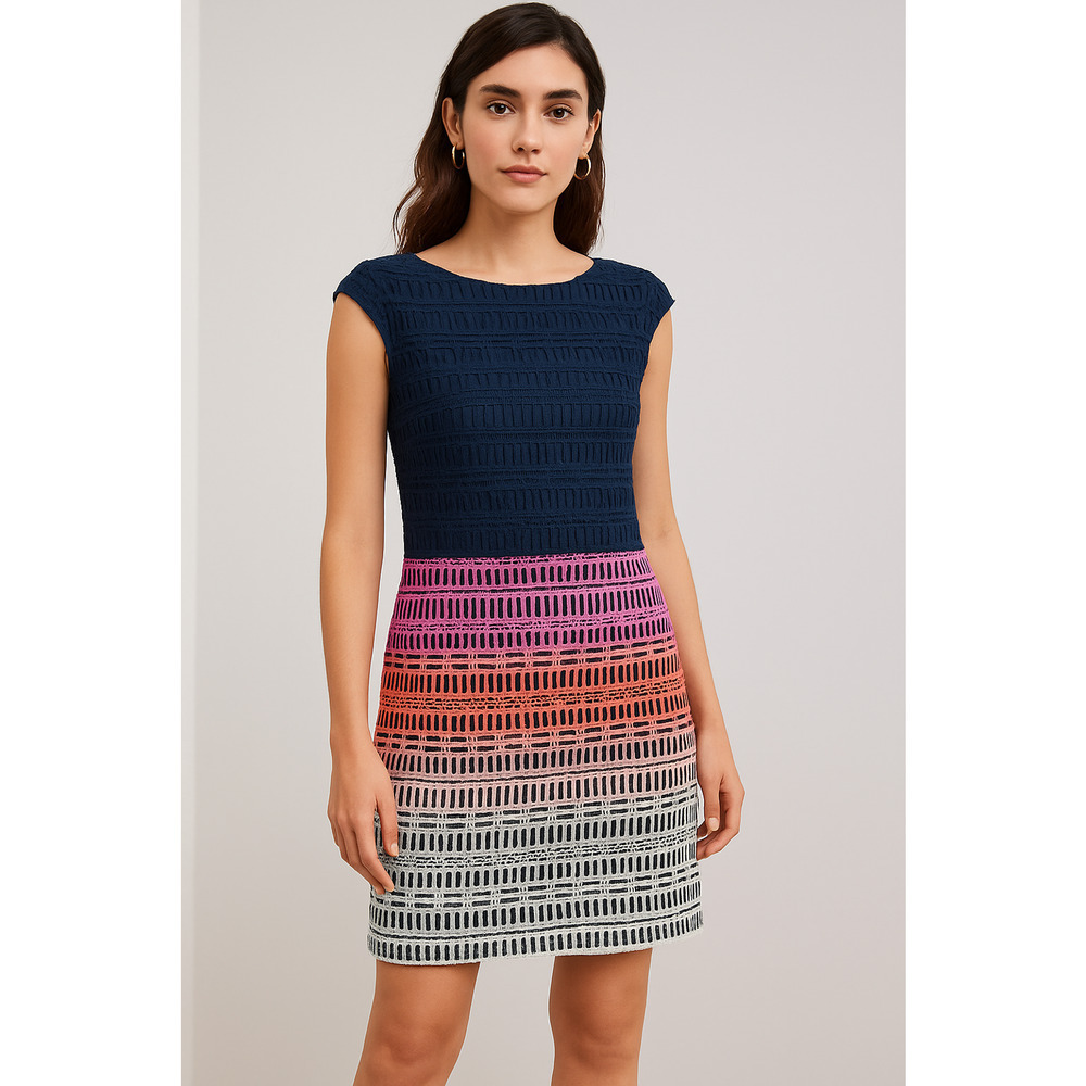 Ted Baker London Dahil Marina Mosaic Lace Tunic‎ Dress Ombre Cocktail Size 5